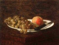 Fantin-Latour, Henri - Still Life Peach and Grapes
